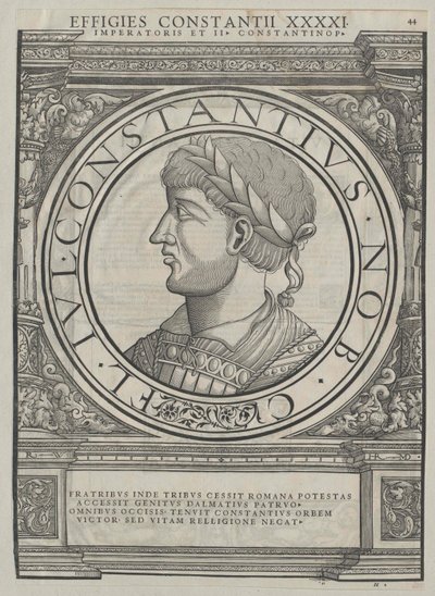 ローマ皇帝コンスタンティウス2世（版画） 作： Rudolph Wyssenbach
