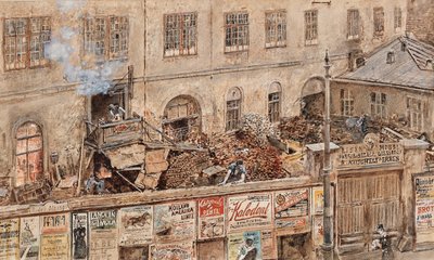 ウィーンのシュコダガッセにあるキッチェルトの鉄工所 作： Rudolf von Alt