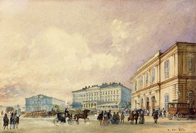 サウスステーション、ウィーン。ウィーンのスドバーンホフ、1852 作： Rudolf von Alt