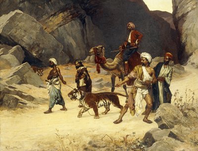 タイガーハント、1896 作： Rudolphe Ernst