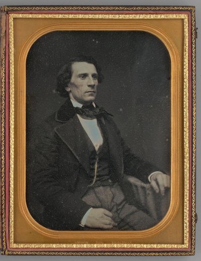 座っている男の無題の肖像画、1855年。 作： Rufus Anson