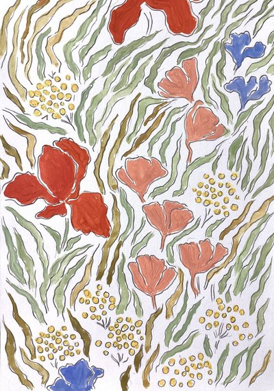 色鮮やかな花の庭 作： 