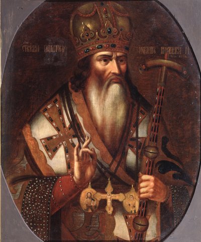 ヨアヒムの肖像、家父長、モスクワ1674-1690、17世紀末。 作： Russian Master
