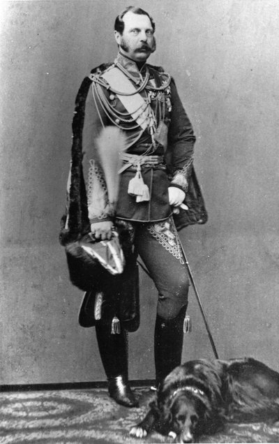 ロシア皇帝アレクサンドル2世（Alexandre II, Alexandre Nikolaievitch Romanov, Alexander II Nikolaevich）（1818-1881）の肖像。 作： Russian Photographer