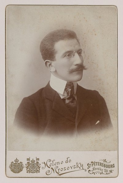 画家レオン・バクスト（1866-1924）の肖像 作： Russian Photographer