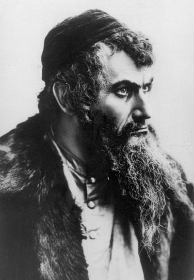 「ベニスの商人」の1898年のロシアの生産におけるシャロックの役割におけるラファエルアデルハイム 作： Russian Photographer