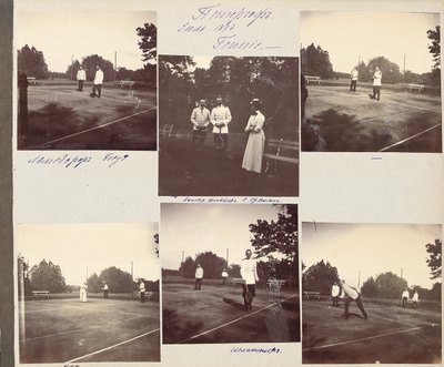 ロシア帝国の家族、写真のアルバムからのページ、c.1897-99（白黒写真）（487673-80も参照） 作： Russian Photographer