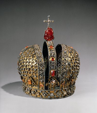 皇帝の王冠アンナイオアンノフナ、サンクトペテルブルク、1730年（銀、金、貴石） 作： Russian School