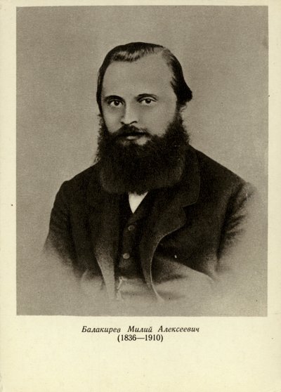 Mily Alexeyevich Balakirev、ロシアのピアニスト、指揮者、作曲家（1836-1910） 作： Russian School