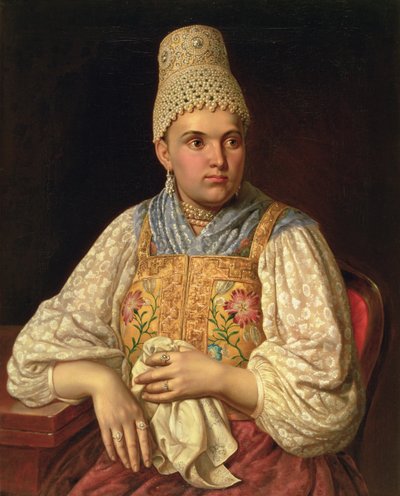 アンナペトロヴナフィラトバの肖像、1840年頃（74387組） 作： Russian School