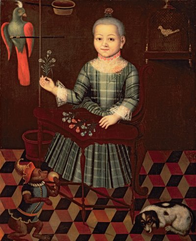 小さな女の子の肖像画 作： Russian School