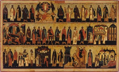8月のメノロギウム、18世紀後半.. 作： Russian icon.