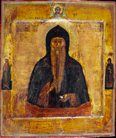 Pereyaslavl の由緒ある Nikita Stylites。 作： Russian icon.