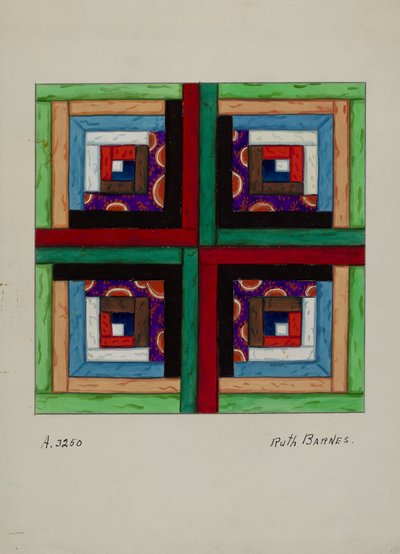 キルト、c。 1936年。 作： Ruth M Barnes