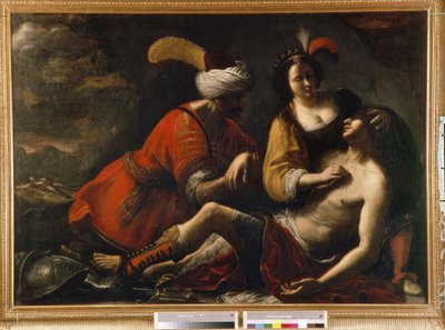 タンクレドとヘルミニア。 引き渡されたエルサレムのエピソード (1581) Le Tasse (Torquato Tasso) 作： Rutilio Manetti