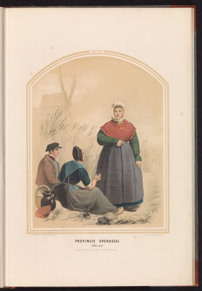 オーファーアイセルのオルデンザールの伝統衣装、1857年 オーファーアイセル県。 Oldenzaal / XXXIII (オブジェクトのタイトル) 作： Ruurt de Vries