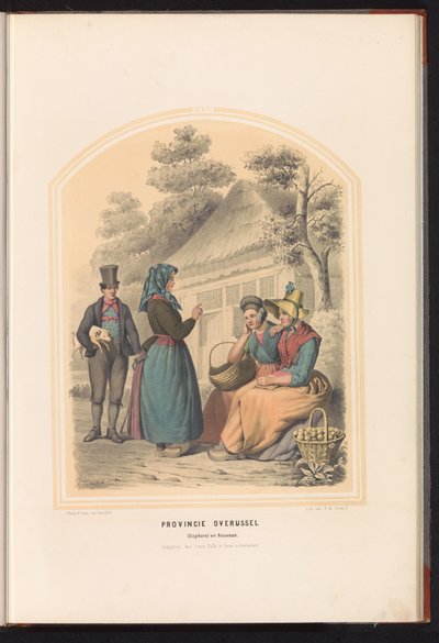1857 年、Overijssel の Staphorst と Rouveen の伝統的な衣装 オーファーアイセル県。 Staphorst and Rooveen / XXV (オブジェクトのタイトル) 作： Ruurt de Vries