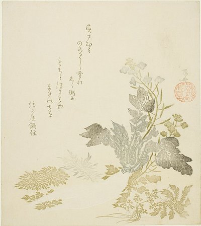 大根、菊、シダ 作： Ryuryukyo Shinsai