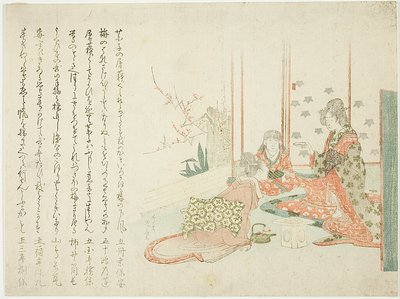 お茶を飲む女性たち 作： Ryuryukyo Shinsai
