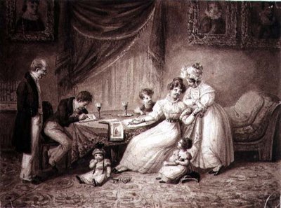The Watercolourists, c.1830 (セピア水彩・紙) 作： S. Baphista