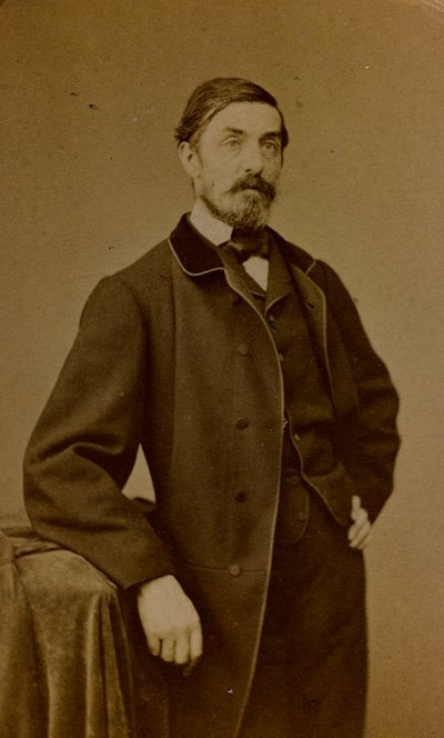 フランスの画家、オーギュスト・ポール・シャルル・アナスタシの肖像；carte de visite（モノクロ写真 作： S. Berthaud