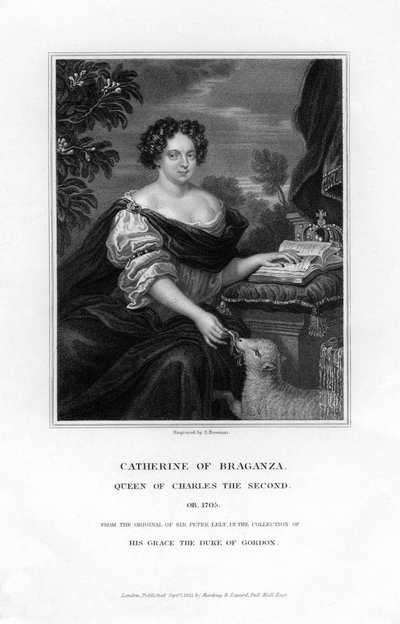 ブラガンザのキャサリン、チャールズ2世の女王、1833年。 作： S. Freeman