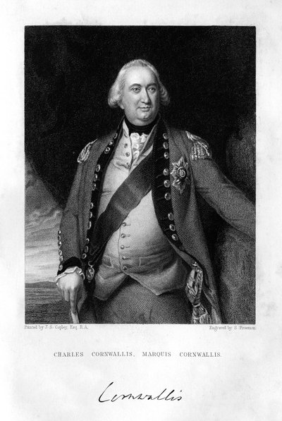 チャールズコーンウォリス1738-1805、第1マーケスコーンウォリス、1839年。 作： S. Freeman