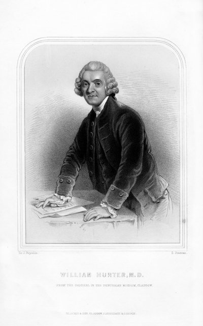 ウィリアムハンター博士、スコットランドの解剖学者、産科医、1870年 作： S. Freeman