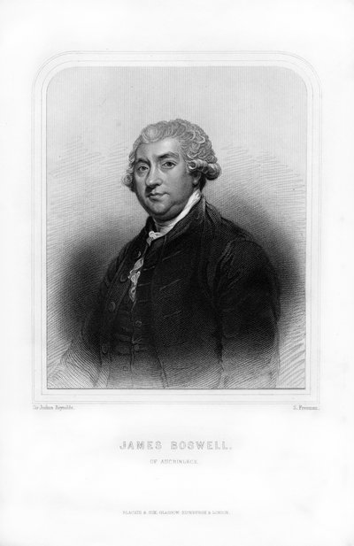 ジェームズ・ボズウェル、スコットランドの弁護士、作家、作家であるオーチンレックの第9層、1870年。 作： S. Freeman