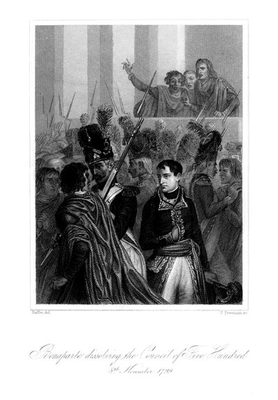 ナポレオンボナパルト1721-1818、五百評議会の解散、1845年。 作： S. Freeman