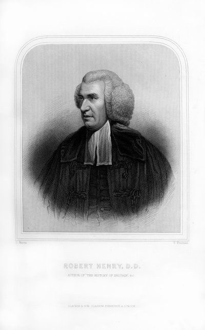 スコットランドの歴史家、ロバートヘンリー、1870年。 作： S. Freeman