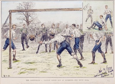 リッチモンドでのコリンチャンス対プレストン ノース エンド - 「The Illustrated Sporting and Dramatic News」より 作： S. T. Dadd