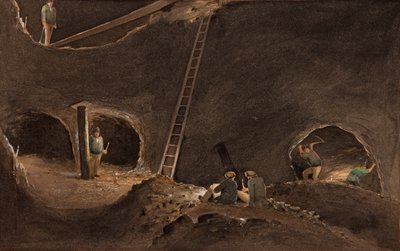 Neales&39;s Stopes、Burra Burra Mine、1847年4月12日 作： S. T. Gill