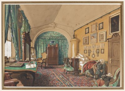 男の居間のインテリア 作： S. Tolstoi