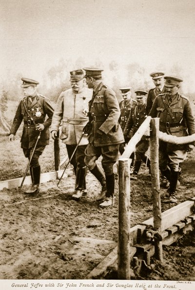 1914〜19年、ジョンフレンチ卿とダグラスハイグ前線でジョフル将軍 作： S. d A. Photography