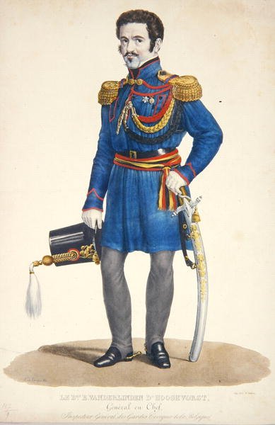 エマニュエル・ヴァンダーリンデン（ベルギー市民衛兵司令官ホーホヴォルスト男爵将軍）、F.ジュデンヌの彫刻作品 作： S. de Droogers