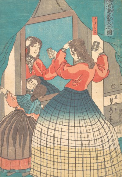版画、文久元年（1861）文久元年一月。 作： Sadahide Utagawa