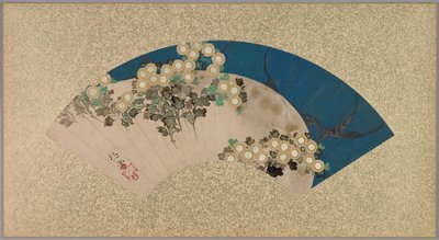 水辺の菊 作： Sakai Hoitsu