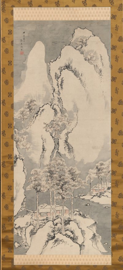 雪景色、1744年。 作： Sakaki Hyakusen