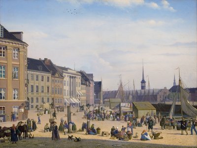 コペンハーゲンの市場、Hojbro Plads 作： Sally Henriques
