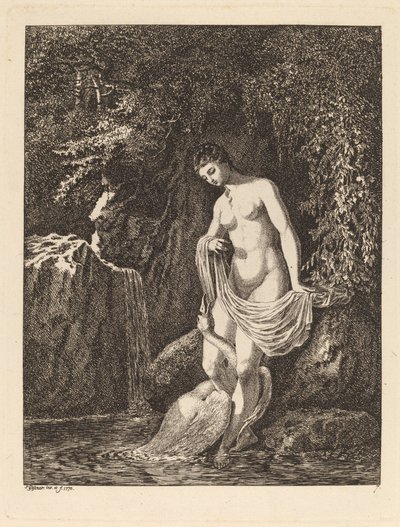 レダと白鳥、1770年。 作： Salomon Gessner
