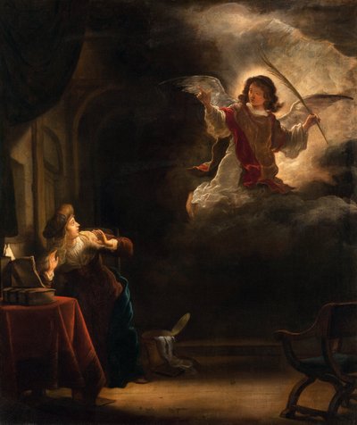 受胎告知 - Salomon Koninck (1609-1656) の絵画 - 1655 - 油彩・キャンバス - 72,5x61,5 - Hallwylska Museet, Stockholm 作： Salomon Koninck