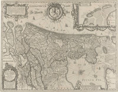 オランダの地形図 Comitatus Hollandiae (オブジェクトのタイトル) 作： Salomon Rogiers