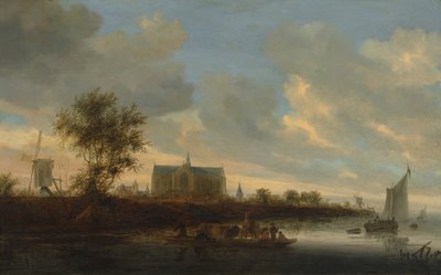 アルクマールの町の眺め。 作： Salomon Ruysdael