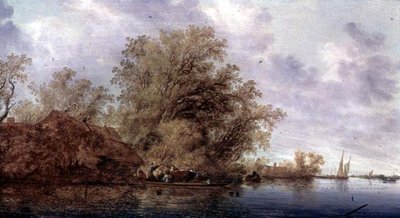 ウッドリバーランドスケープ 作： Salomon van Ruisdael or Ruysdael