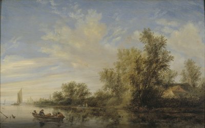 川の風景 作： Salomon van Ruysdael