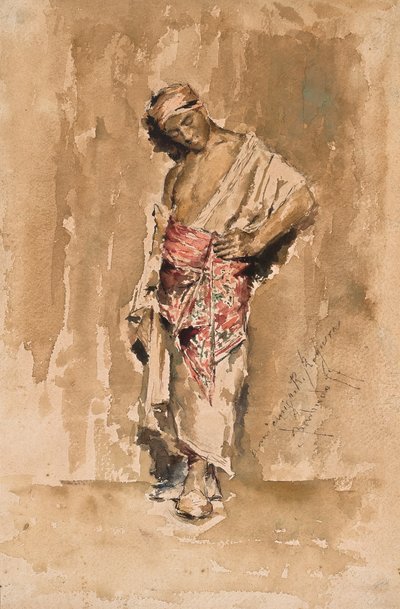立ち尽くすモロッコ人男性 作： Salvador Sanchez Barbudo