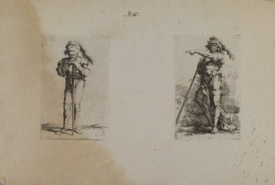 (フィギュアシリーズ) 帽子をかぶり、手を休める老人 作： Salvator Rosa