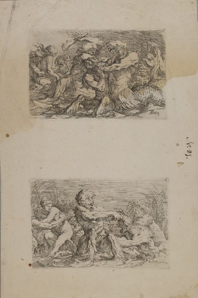 (フィギュア・シリーズ）川の神々の戦い 作： Salvator Rosa