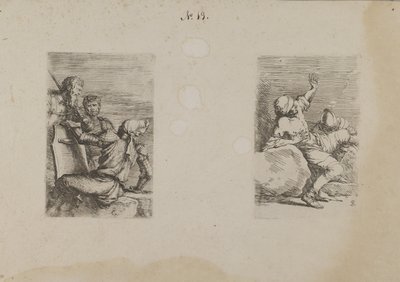 (フィギュア・シリーズ）3人の兵士 作： Salvator Rosa